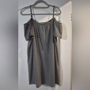 Striped Off-Shoulder Dress